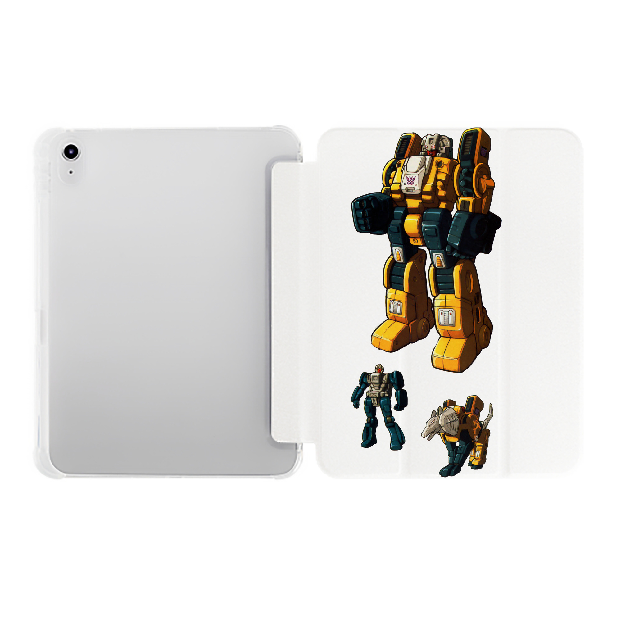 （画像用）  IPad ケース ペン収納付き 三つ折りスタンド PUレザー×シリコン 対応機種9.5/10.5/10.9インチ